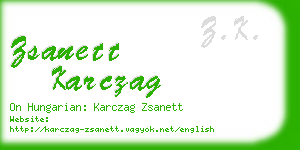 zsanett karczag business card